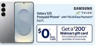 Walmart Galaxy S25 Postpaid Phone‡ offer