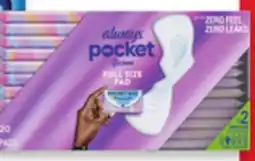 Walmart Tampax Tampons or Always Pads offer