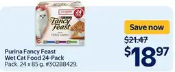 Walmart Purina Fancy Feast Wet Cat Food 24-Pack offer
