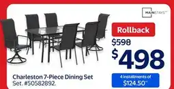 Walmart Charleston 7-Piece Dining Set offer