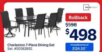 Walmart Charleston 7-Piece Dining Set offer