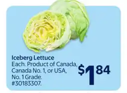 Walmart Iceberg Lettuce offer