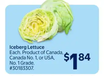 Walmart Iceberg Lettuce offer