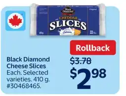Walmart Black Diamond Cheese Sliced offer