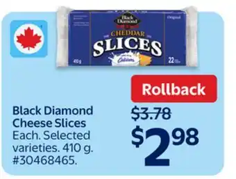 Walmart Black Diamond Cheese Sliced offer
