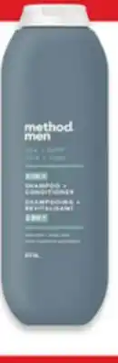 Walmart Method Men's 2-in-1 Shampoo + Conditioner 414 mL offer