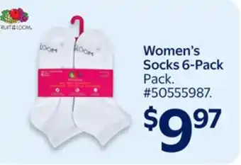 Walmart Women's Socks 6-Pack offer