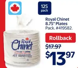 Walmart Royal Chinet 8.75 Plates offer