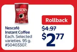 Walmart Nescafe Instant Coffee offer