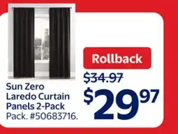 Walmart Sun Zero Laredo Curtain Panels 2-Pack offer
