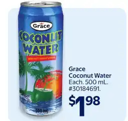 Walmart Grace Coconut Water offer