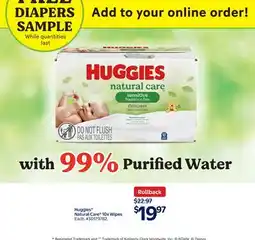 Walmart Huggies Natural Care 10x Wipes offer