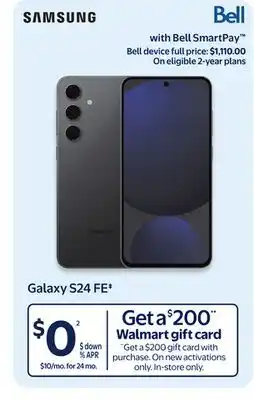 Walmart Samsung Galaxy S24 FE‡ offer