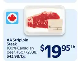 Walmart AA Striploin Steak offer