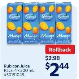 Walmart Rubicon Juice offer