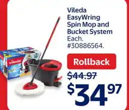 Walmart Vileda EasyWring Spin Mop and Bucket System offer