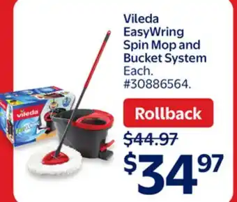 Walmart Vileda EasyWring Spin Mop and Bucket System offer