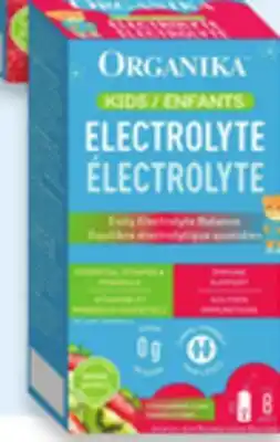 Walmart Organika Kids' Raspberry Rush or Strawberry Kiwi Electrolyte Powder offer