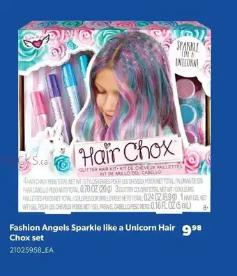 Real Canadian Superstore Fashion angels sparkle like a unicorn hair chox set offer