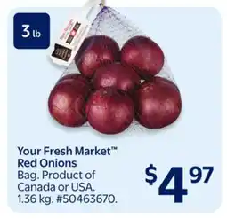 Walmart Your Fresh Market Red Onions offer