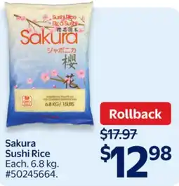 Walmart Sakura Sushi Rice offer