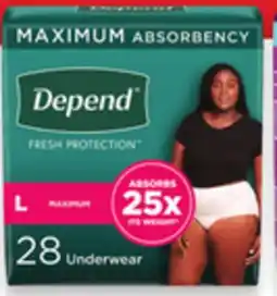 Walmart Depend or Poise Incontinence Products offer