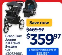 Walmart Graco Trax Jogger 2.0 Travel System offer