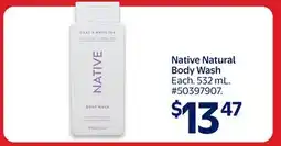 Walmart Native Natural Body Wash offer