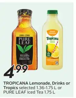 Sobeys TROPICANA Lemonade, Drinks or Tropics offer