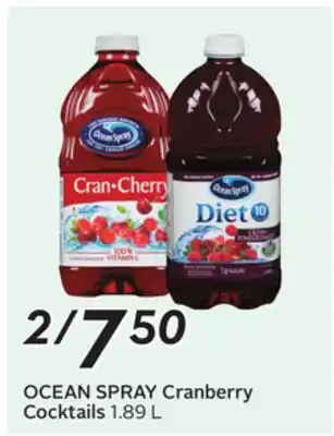 Sobeys Cranberry Cocktails offer