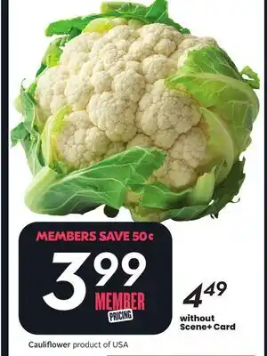 Sobeys Cauliflower offer