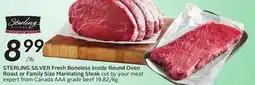 Sobeys Fresh Boneless Inside Round Oven Roast or Family Size Marinating Steak offer