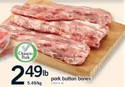 Fortinos PORK BUTTON BONES offer