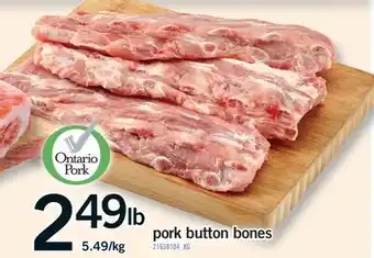 Fortinos PORK BUTTON BONES offer