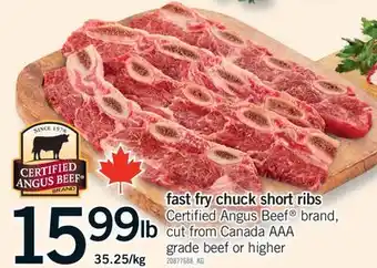 Fortinos FAST FRY CHUCK SHORT RIBS, 35.25/KG offer
