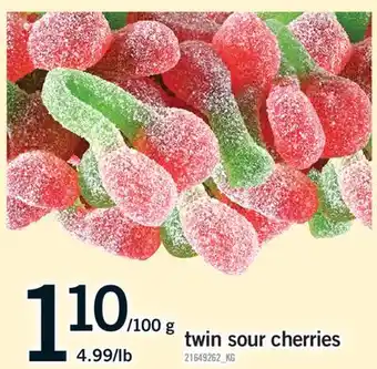 Fortinos TWIN SOUR CHERRIES, 4.99/LB offer