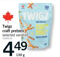 Fortinos TWIGZ CRAFT PRETZELS, 130 G offer