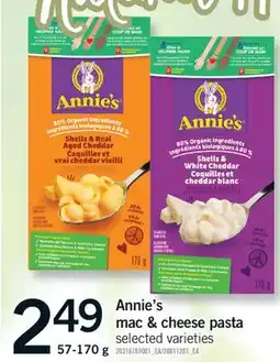 Fortinos ANNIE'S MAC & CHEESE PASTA, 57-170 G offer