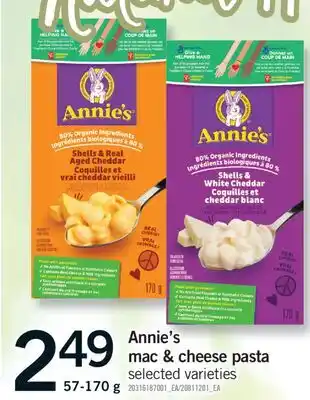 Fortinos ANNIE'S MAC & CHEESE PASTA, 57-170 G offer