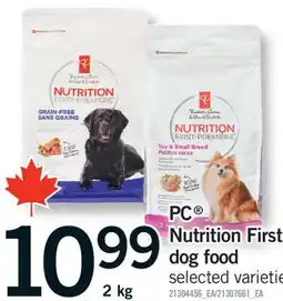 Fortinos PC NUTRITION FIRST DOG FOOD, 2 KG offer