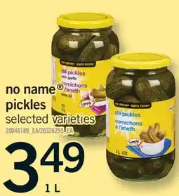 Fortinos NO NAME PICKLES, 1 L offer