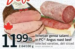 Fortinos VENETIAN GENOA SALAMI OR PC ANGUS ROAST BEEF, 2.64/100 G offer