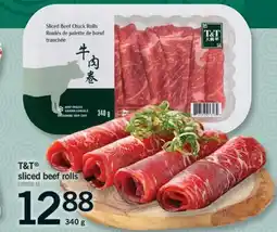 Fortinos T&T SLICED BEEF ROLLS, 340 G offer