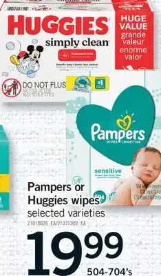 Fortinos PAMPERS OR HUGGIES WIPES, 504-704'S offer
