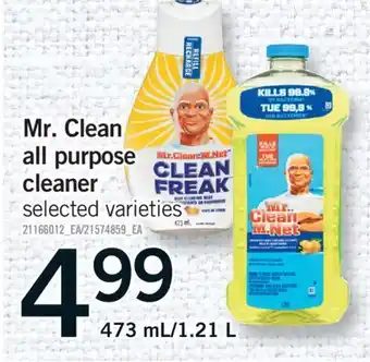 Fortinos MR. CLEAN ALL PURPOSE CLEANER, 473 ML/1.21 L offer