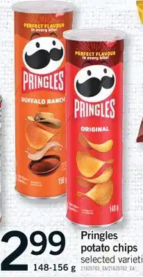 Fortinos PRINGLES POTATO CHIPS, 148-156 G offer