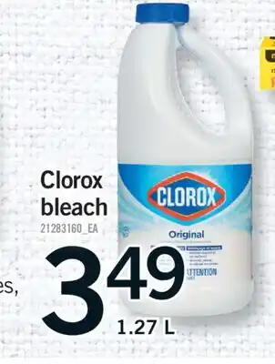 Fortinos CLOROX BLEACH, 1.27 L offer