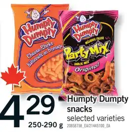 Fortinos HUMPTY DUMPTY SNACKS, 250-290 G offer
