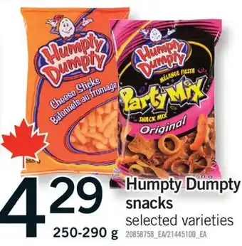 Fortinos HUMPTY DUMPTY SNACKS, 250-290 G offer
