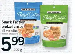 Fortinos SNACK FACTORY PRETZEL CRISPS, 200 G offer